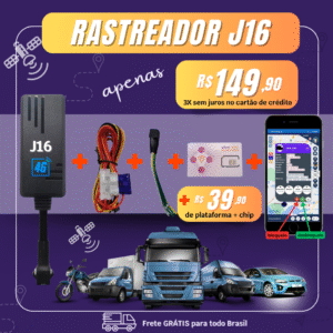 Rastreador Veícular J16 4G